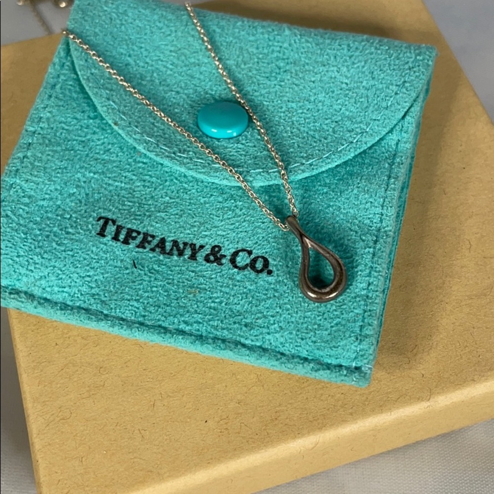 Tiffany & Co Elsa Peretti Open Teardrop Necklace